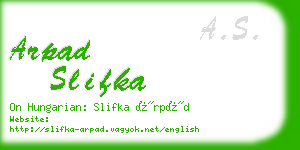 arpad slifka business card